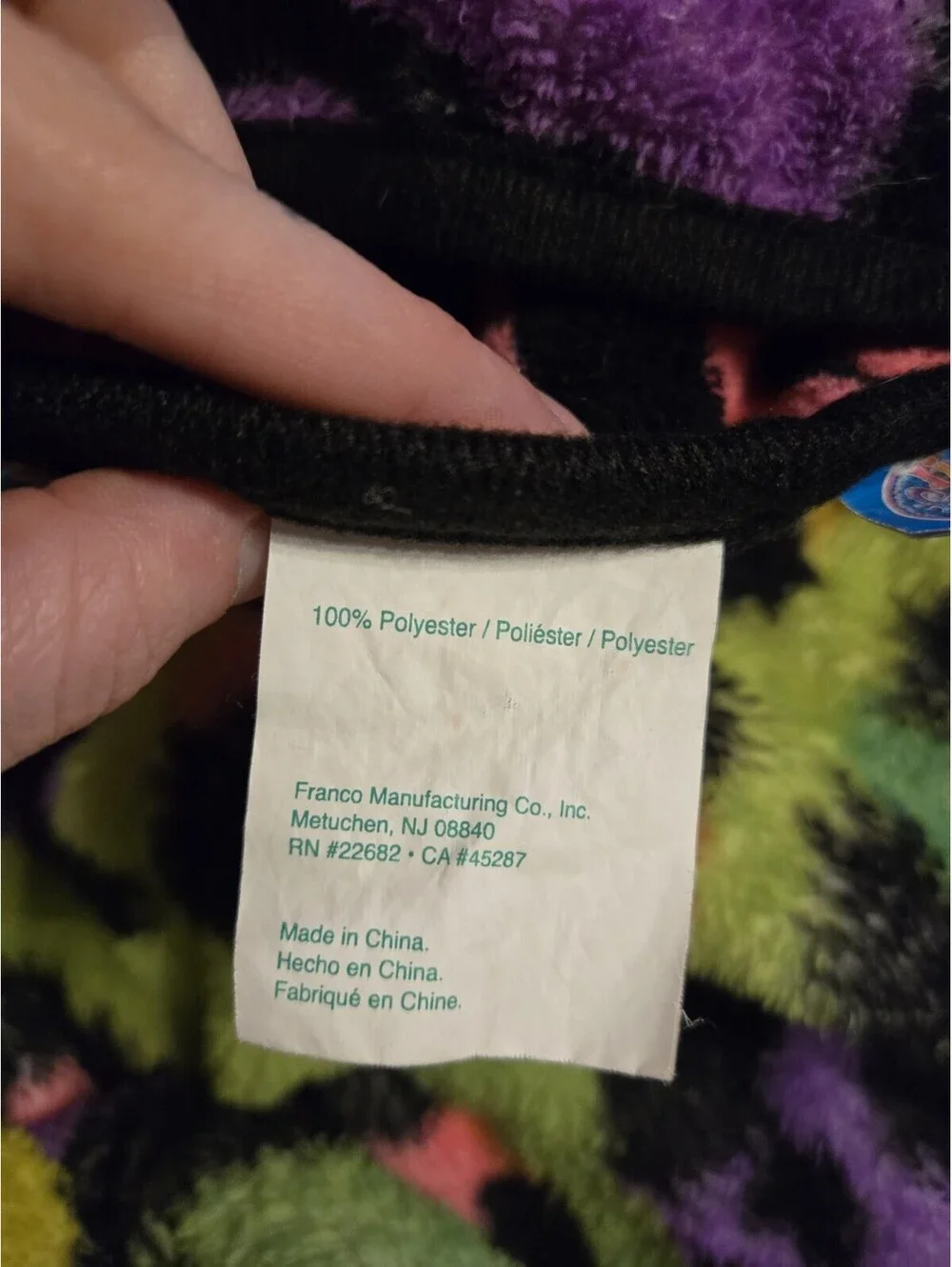 Lisa Frank Plush Blanket Throw Hunter Leopard Rainbow 60.5X88”